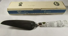Waterford Crystal Offset Cake/Pie Server, Serrated Edge Blade, NIB Vintage