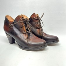 L'Artiste by Spring Step Juliane Brown Leather Ankle Boots Shootie Women's Sz 37