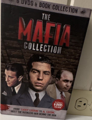 The Mafia Collection DVD Box Set w/ Book Lucky Luciano Al Capone John Gotti