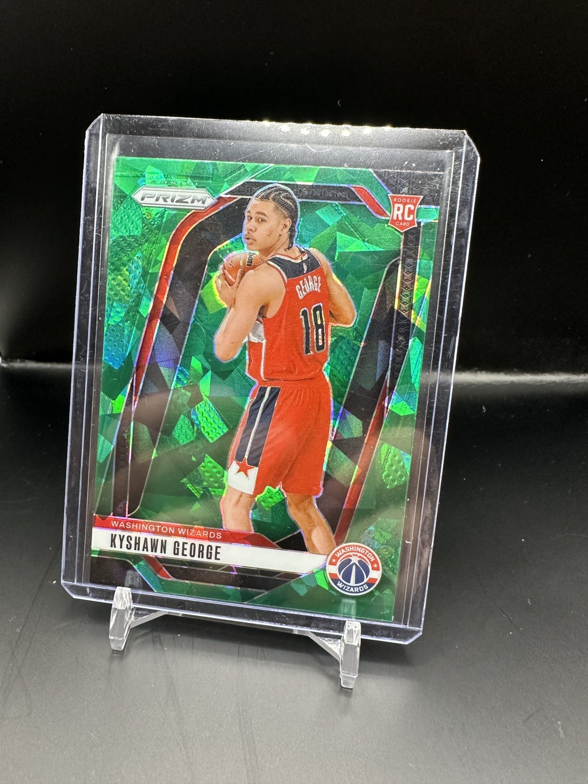 2024-25 Panini Prizm - Kyshawn George #257 Green Ice Prizm (RC)