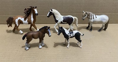 5 Schleich Horses Mares Foals Figures Toy Lot Pinto Andalusian READ DESCR