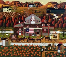 Charles Wysocki Old Glory Farm Signed And Numbered ARTIST PROOF