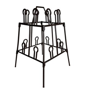 Yaffa Style Brown Plastic Shoe Storage Rack Retro 1980s Holds 8 Pair Shoes