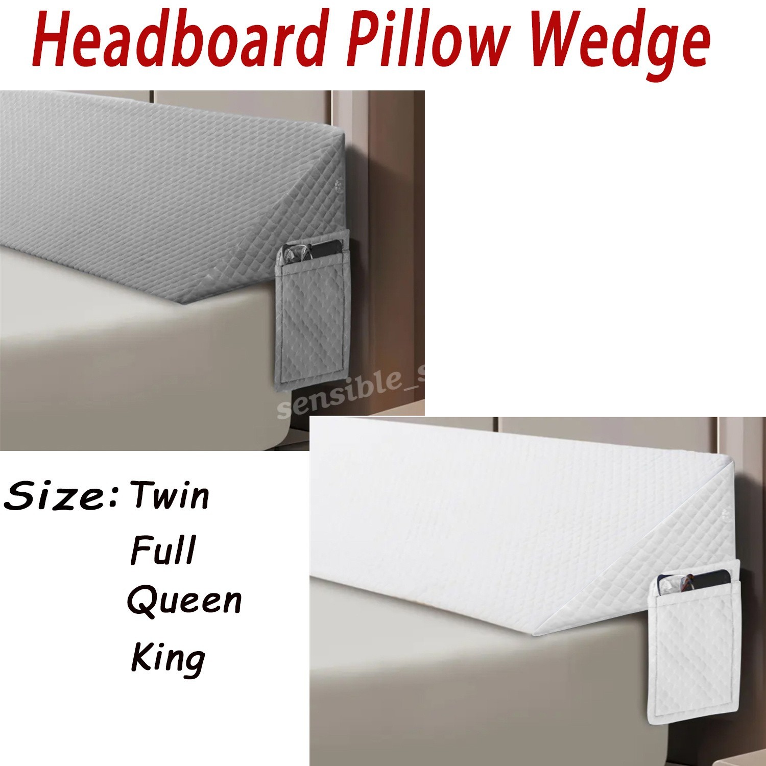 Headboard Pillow Wedge,Bed Wedge Pillow,  Bed Gap Filler Close The Gap-image