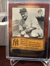2003 SP Legendary Cuts Etched in Time Gold #195/400 Joe McCarthy #ET-JM HOF