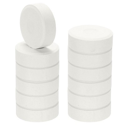 12 Pcs Washable Tempera, 2.3''x0.7'' Large Tempera Paint Cakes, White