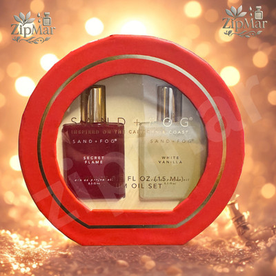 Sand + Fog Parfum Oil Set Secret Flame & White Vanilla 2x0.5 oz Sweet Unisex New