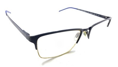 Cole Haan Zero Grand CH4014 001 Black Blue Half Rim Eyeglasses Frames 53-18 140