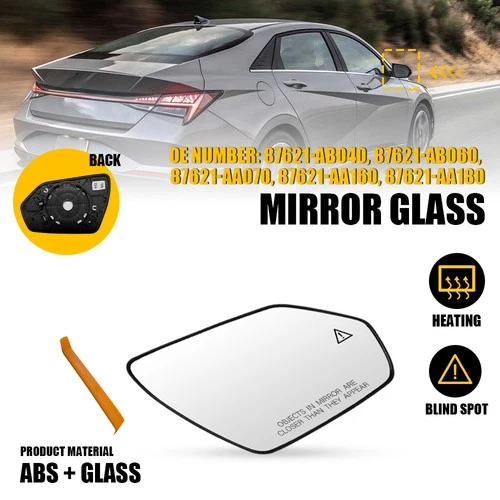 Passenger Side Mirror Glass w/ Blind Spot Detection for Hyundai Elantra 21-2025