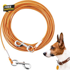 Tie Out Cable for Dogs,10/20/30/50/100Ft Dog Leads for Yard Chew Proof