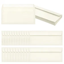 24 Pack Beige #10 Business Envelopes, Letter Size Envelopes