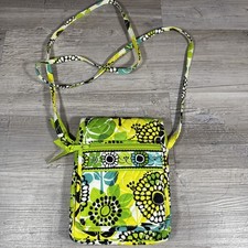 Vera Bradley Mini Hipster Lime's Up Crossbody Bag Green Yellow Teal Flowers