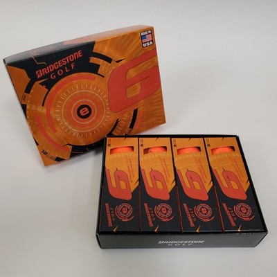Bridgestone e6 Optic Orange Golf Balls Box of 12 NEW High Visibility Straight Fl