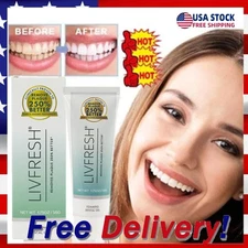 LIVFRESH Toothpaste Gel, Clinically Proven to Remove Plaque 250% Better, Improve