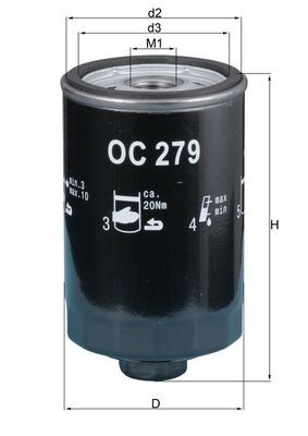 ÖLFILTER OC 313 FÜR VOLVO V40S40I440460 D4192T3/4192T4/4192T2/4192T/19T 1.9L - Bild 8 von 14