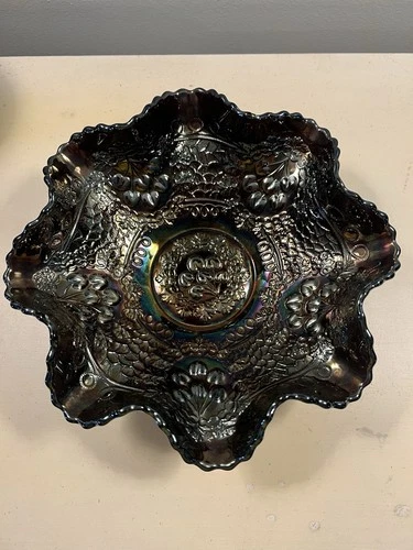 Fenton Cherry Chain Ruffled Bowl