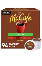 McCafe Decaf Premium Roast K-Cup Coffee Pods 94 ct. Free/Fast Shipping. New 