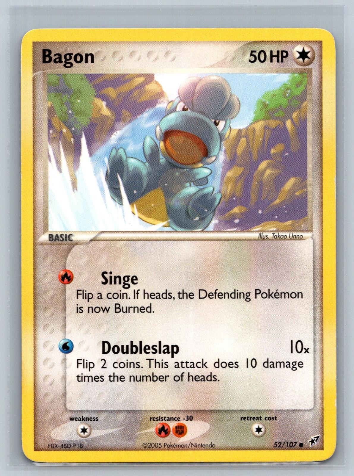 Bagon 52/107 Common Deoxys Pokemon Card Lightly Played