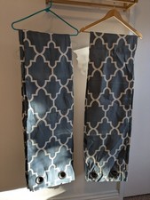 50" x 84" Blue ish Grey Curtains Set of 2 Gray Smoke Free Home Good Used