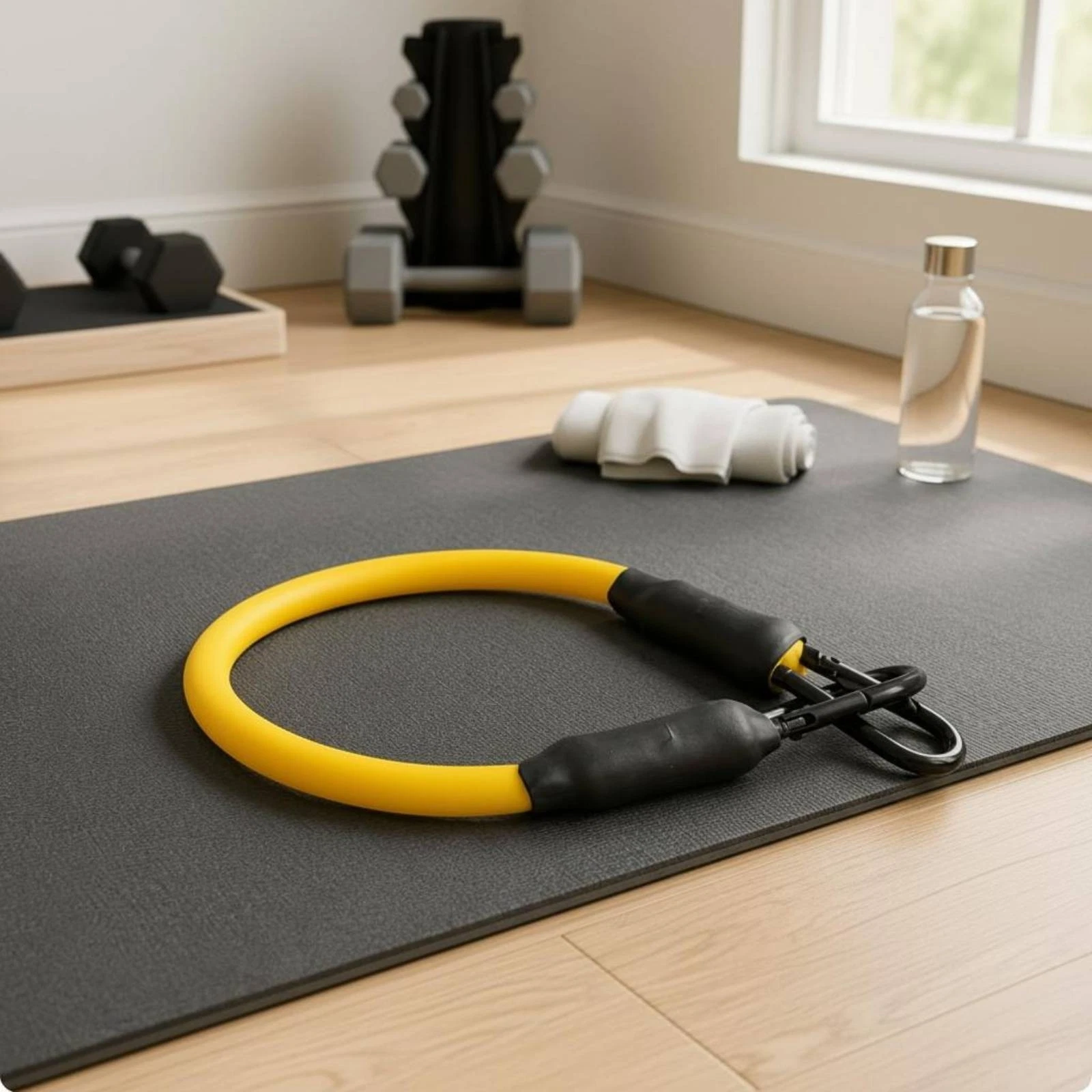 Glute Glute Extension Strap Elastic Leg Training Band Steel D-Rings for Indoor
