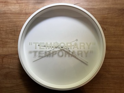 IKEA X VIRGIL ABLOH MARKERAD ''TEMPORARY'' WANDUHR (Off-White, Uhr Limited Design)