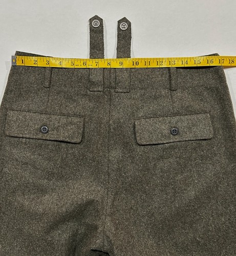Military Combat Field Trouser Wool Pants Gray Mens Size M 33x30 Drawstring Ankle - Picture 9 of 14