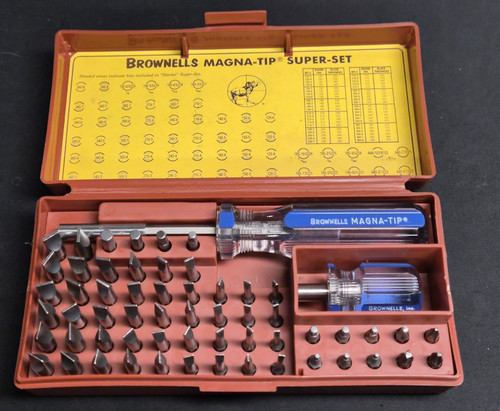 Brownells Gunsmithing Magna-Tip Super Set Screwdriver & Bits USA