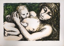 1968 CARLO LEVI (TORINO ROMA) , ALLATTAMENTO  GRANDE GRAFICA