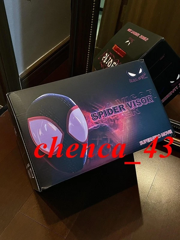 US!!! Máscara de hombre araña Miles Morales ojos móviles control de anillo remoto utilería para disfraces Foto 4 de 4