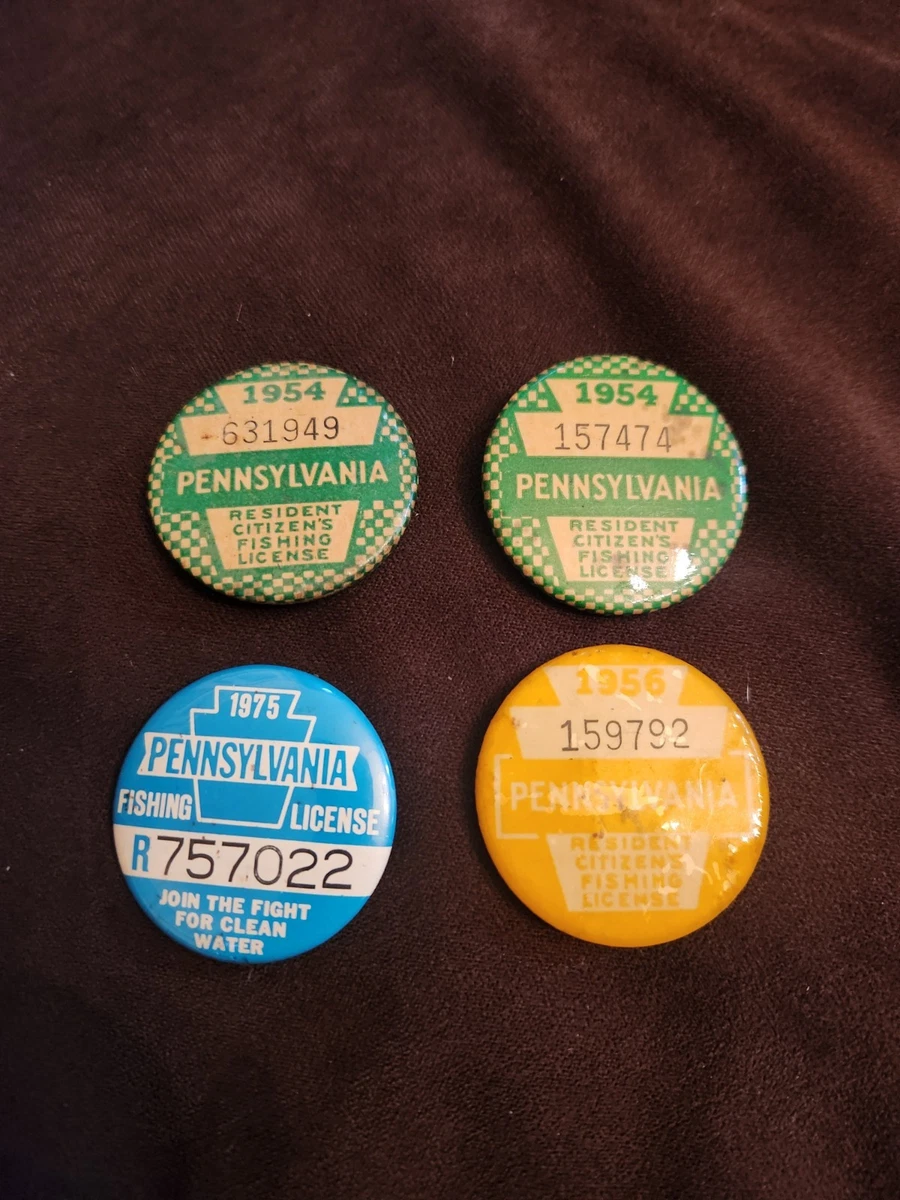 1975 Pennsylvania Fishing License Resident Citizens