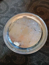 F B Rogers Silverplate Pedestal 12.5" Cake Plate