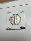 1941 walking liberty half dollar- AU/BU - Detailed!