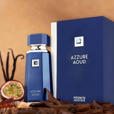 Fragrance World French Avenue Azzure Aoud Eau de Parfum for Men, 100ml/3.4oz.
