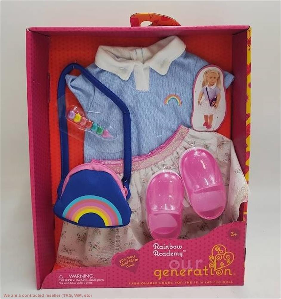 Our Generation School Uniform Outfit for 18" Dolls - Rainbow