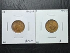 AU Indian Head Cent Set, 1902 & 1903. Original Luster, Excellent Details
