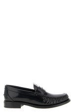 PRADA Women's Black Brushed Leather Loafers New  Authentic