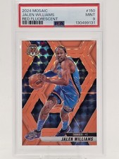 2024-25 Panini Mosaic Jalen Williams #150 Fluorescent Red Mosaic Prizm /75 OKC