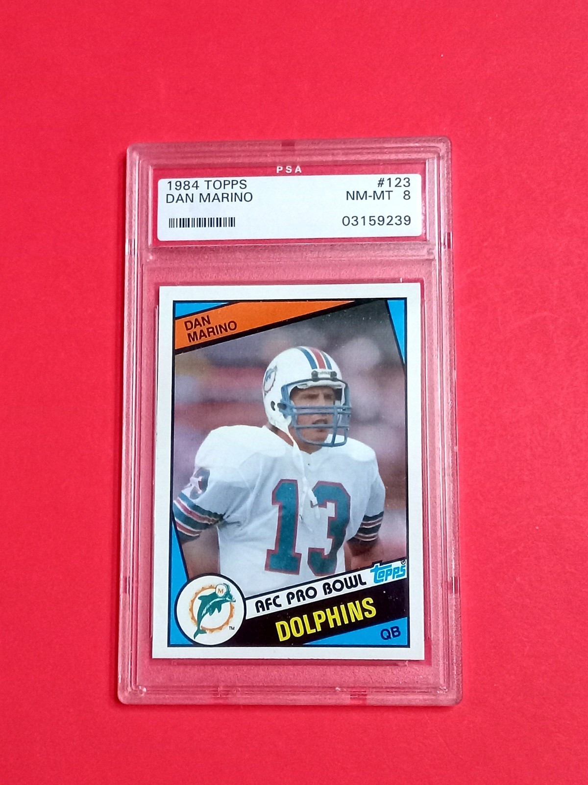 ⭐️🏈Dan Marino Dolphins RC 1984 Topps #123 PSA 8 HOF🏈⭐️ view 1