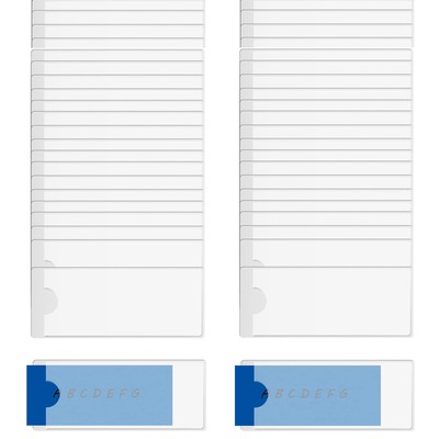 100 Pack Index Card Pockets Label Holders Self Adhesive Index Label Pockets S...