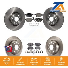 Disc Brake Rotors Semi-Metallic Pad Front Rear Kit For Volkswagen Tiguan Audi Q3