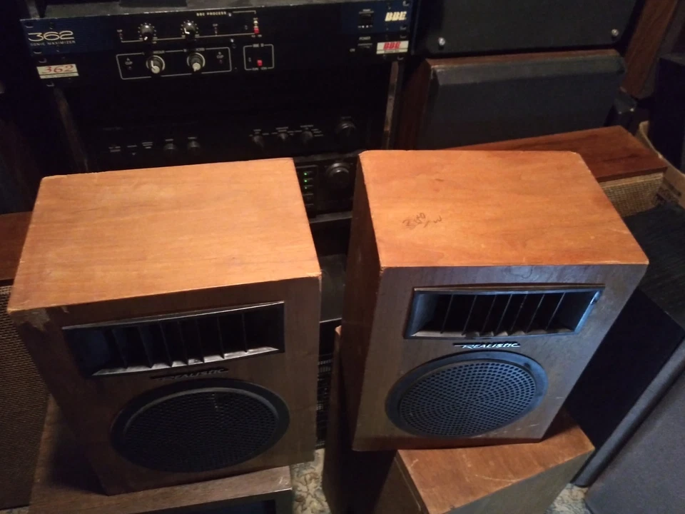 Altavoces de estantería de madera Minimus 5 realistas de colección probados y funcionando 40-255B Foto 4 de 4