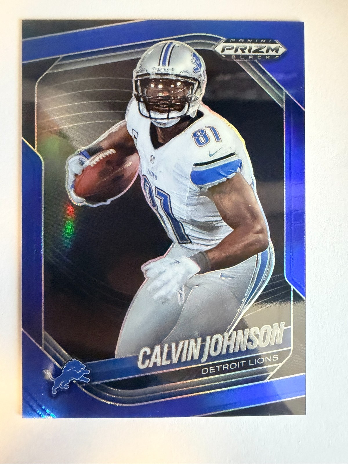 Calvin Johnson #56 - 2025 Panini Prizm Black - Blue Prizm /199