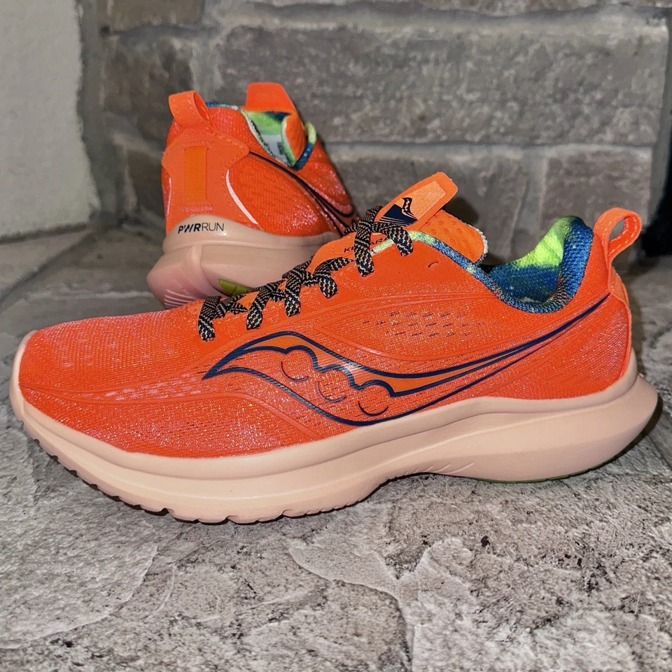 Saucony Kinvara 13 Neon Orange Campfire Story Galaxy Shoes Sneakers 9 S10723-45 - Image 3 of 4