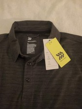 All In Motion Mens Medium Gray Short Sleeve Polo
