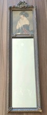 Antique Arts & Crafts Movement Wood & Copper Mirror Large 28