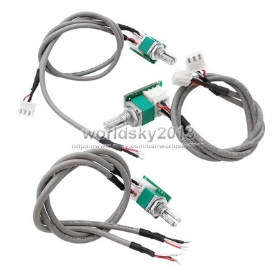 1x Dual Channel Volume Potentiometer Control Board 3P Audio Input Cable #lk