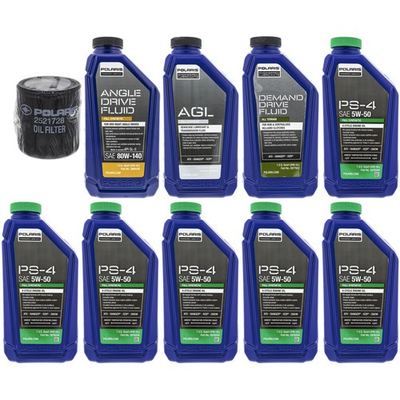 #ad Polaris PS 4 Full Service Oil Change Kit 6 Quarts Filter RZR Pro R 2521728 $182.90