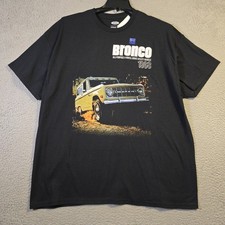 Ford Bronco Shirt Mens 2xl Xxl Black Classic Car Distressed Retro Casual Nwt