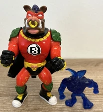 Vintage 1993 TMNT MIGHTY BEBOP Figure NEAR Complete Teenage Mutant Ninja Turtles