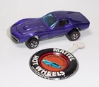 HOT WHEELS Mattel Vintage Redline 1968 CUSTOM CORVETTE Hong Kong PURPLE - GOOD